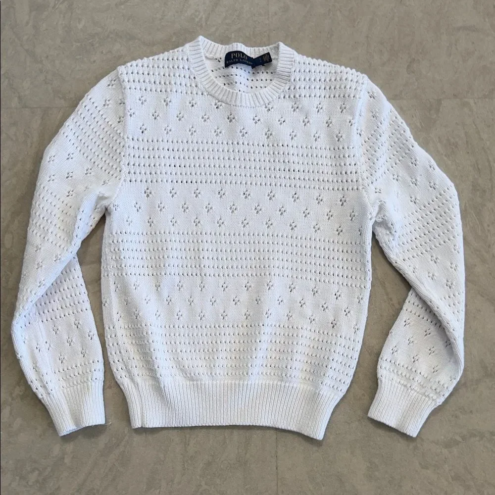 Polo Ralph Lauren White Crewneck Sweater S
